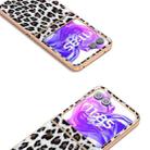 For Motorola Razr 50 Nano Plating Leopard Print Phone Case(Silver) - 3