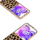 For Motorola Razr 50 Ultra Nano Plating Leopard Print Phone Case(Brown) - 3