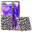 For Motorola Razr 50 Ultra Nano Plating Leopard Print Phone Case(Silver) - 1