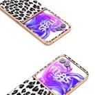 For Motorola Razr 50 Ultra Nano Plating Leopard Print Phone Case(Silver) - 3