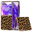 For Motorola Razr 50 Ultra Nano Plating Leopard Print Phone Case(Gold) - 1