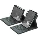 For iPad 10th Gen 10.9 2022 Round Button 360 Degree Rotatable Bluetooth Keyboard Leather Case with Touchpad(Black) - 2