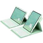For iPad 10th Gen 10.9 2022 Round Button 360 Degree Rotatable Bluetooth Keyboard Leather Case(Mint Green) - 2