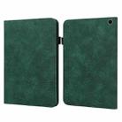 For Amazon Fire Max 11 Lace Flower Embossing Pattern Leather Tablet Case(Green) - 1