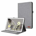 For Google Pixel Tablet Fabric Leather Tablet Case(Grey) - 1