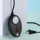 YF-106 USB- C / Type-Cx2+USBx2 Oval PD Socket Phone Charger with Light, Plug Type:US Plug(Black) - 1