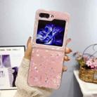 For Samsung Galaxy Z Flip5 Shell Pattern Glitter Shockproof Phone Case(Pink) - 1