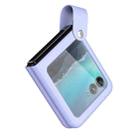 For Motorola Razr 40 Ultra Hand Strap Type Leather Phone Case(Purple) - 1