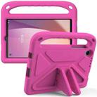 For Lenovo Tab M8 4th / 3th / 2th Gen Handle Portable EVA Shockproof Tablet Case(Rose Red) - 1