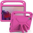 For Lenovo Tab M9 2023 Handle Portable EVA Shockproof Tablet Case(Rose Red) - 1