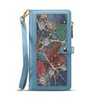 For iPhone 16 Pro Max ESEBLE Star Series Lanyard Zipper Wallet RFID Leather Case(Blue) - 2