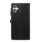 For iPhone 16 Plus ESEBLE Star Series Lanyard Zipper Wallet RFID Leather Case(Black) - 3