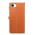 For iPhone 16e ESEBLE Star Series Lanyard Zipper Wallet RFID Leather Case(Brown) - 3