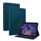 For Samsung Galaxy Tab А9+ Butterfly Flower Embossed Leather Tablet Case(Blue) - 1