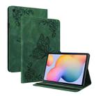 For Samsung Galaxy Tab S5e/T720/T725 Butterfly Flower Embossed Leather Tablet Case(Green) - 1