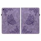 For Samsung Galaxy Tab S5e/T720/T725 Butterfly Flower Embossed Leather Tablet Case(Purple) - 2