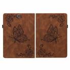 For Samsung Galaxy Tab A 9.7 T550 T555 Butterfly Flower Embossed Leather Tablet Case(Brown) - 3