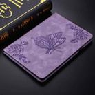 For Samsung Galaxy Tab A 9.7 T550 T555 Butterfly Flower Embossed Leather Tablet Case(Purple) - 2