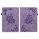 For Samsung Galaxy Tab A 9.7 T550 T555 Butterfly Flower Embossed Leather Tablet Case(Purple) - 3