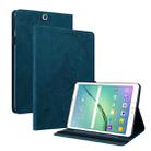 For Samsung Galaxy Tab S2 9.7 T810 T815 Butterfly Flower Embossed Leather Tablet Case(Blue) - 1