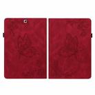 For Samsung Galaxy Tab S2 9.7 T810 T815 Butterfly Flower Embossed Leather Tablet Case(Red) - 3