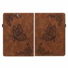 For Samsung Galaxy Tab S2 9.7 T810 T815 Butterfly Flower Embossed Leather Tablet Case(Brown) - 3