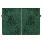 For Samsung Galaxy Tab S4 10.5 SM-T830 Butterfly Flower Embossed Leather Tablet Case(Green) - 3