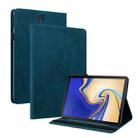 For Samsung Galaxy Tab S4 10.5 SM-T830 Butterfly Flower Embossed Leather Tablet Case(Blue) - 1