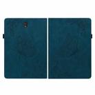 For Samsung Galaxy Tab S4 10.5 SM-T830 Butterfly Flower Embossed Leather Tablet Case(Blue) - 3