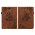 For Samsung Galaxy Tab S4 10.5 SM-T830 Butterfly Flower Embossed Leather Tablet Case(Brown) - 3