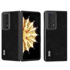 For Honor Magic V2 ABEEL Dream Litchi Texture PU Phone Case(Black) - 1