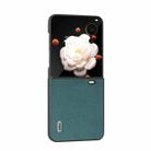 For Honor Magic V Flip ABEEL Genuine Leather Luolai Series Phone Case(Dark Green) - 2