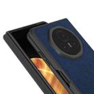 For Honor Magic V3 ABEEL Genuine Leather Luolai Series Phone Case(Dark Blue) - 3