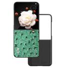 For Honor Magic V Flip ABEEL Genuine Leather Ostrich Texture Phone Case(Green) - 1