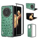 For Honor Magic V3 ABEEL Genuine Leather Ostrich Texture Phone Case(Green) - 1