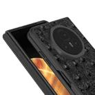 For Honor Magic V3 ABEEL Genuine Leather Ostrich Texture Phone Case(Black) - 3