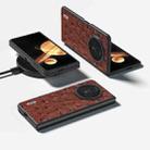 For Honor Magic V3 ABEEL Genuine Leather Ostrich Texture Phone Case(Coffee) - 2