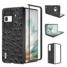 For Honor Magic Vs3 ABEEL Genuine Leather Ostrich Texture Phone Case(Black) - 1