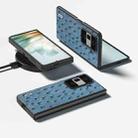 For Honor Magic Vs3 ABEEL Genuine Leather Ostrich Texture Phone Case(Blue) - 2