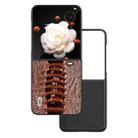 For Honor Magic V Flip ABEEL Genuine Leather Weilai Series Phone Case(Coffee) - 1