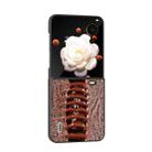 For Honor Magic V Flip ABEEL Genuine Leather Weilai Series Phone Case(Coffee) - 2