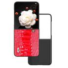 For Honor Magic V Flip ABEEL Genuine Leather Weilai Series Phone Case(Red) - 1