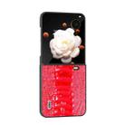 For Honor Magic V Flip ABEEL Genuine Leather Weilai Series Phone Case(Red) - 2