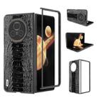 For Honor Magic V3 ABEEL Genuine Leather Weilai Series Phone Case(Black) - 1