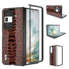 For Honor Magic Vs3 ABEEL Genuine Leather Weilai Series Phone Case(Coffee) - 1