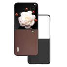 For Honor Magic V Flip ABEEL Genuine Leather Xiaoya Series Phone Case(Coffee) - 1