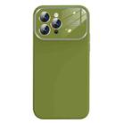 For iPhone 14 Pro Liquid Silicone Large Glass Window Phone Case(Green) - 1