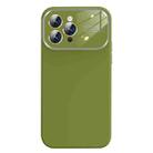 For iPhone 13 Pro Liquid Silicone Large Glass Window Phone Case(Green) - 1