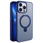 For iPhone 13 Pro Multifunctional MagSafe Holder Phone Case(Blue) - 1