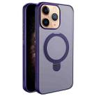 For iPhone 11 Pro Max Multifunctional MagSafe Holder Phone Case(Purple) - 1